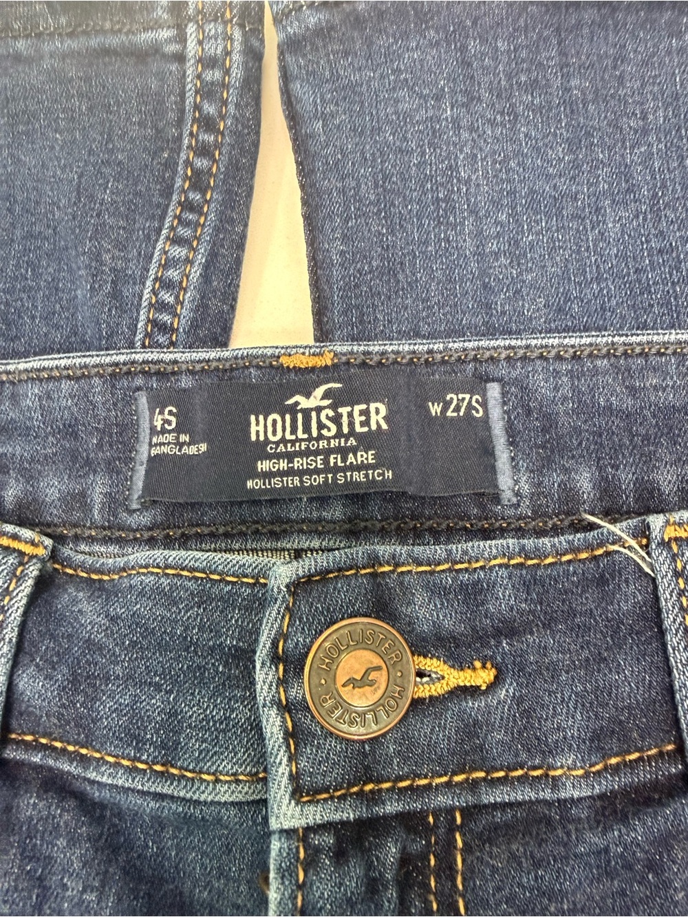 Hollister High Rise Flare Jeans Women’s Size 4S 27S - Picture 5 of 6
